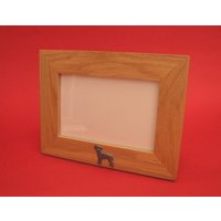Border Terrier Landschaft Echte Eiche Bilderrahmen 4 "x 6" Mit Hand Gegossen Zinn Motiv Muttertag Vatertag Geschenk von ThimblesnObjectDart