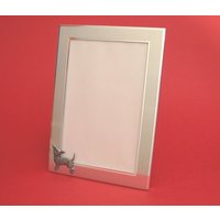 Chihuahua Hund Portrait Bilderrahmen 6 "x 4" Mit Hand Gegossen Zinn Motiv Mutter Vater Geschenk von ThimblesnObjectDart