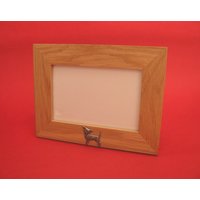 Chihuahua-Landschafts-Bilderrahmen Der Realen Eiche 4 "x 6" Mit Hand Gegossenem Zinn-Motiv-Muttertag-Vatertaggeschenk Chihuahua-Landschafts-Bilderrahmen Der Realen Eiche 4 "x 6" Mit Hand Gegossenem Zinn-Motiv-Muttertag-Vatertaggeschenk von ThimblesnObjectDart
