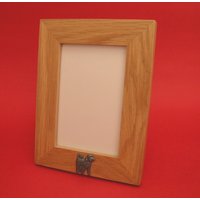 Cockapoo Portrait Echte Eiche Bilderrahmen 6 "x 4" Mit Handgegossenen Zinn Motiv Muttertag Vatertag Geschenk von ThimblesnObjectDart