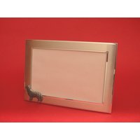 Golden Retriever Landschaft Bilderrahmen 4 "x 6" Mit Hand-Cast-Zinn-Motiv-Mutter-Vater Geschenk von ThimblesnObjectDart