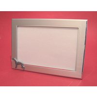 Greyhound-Landschaftsbilderrahmen 4 "x 6" Mit Handgegossenem Zinnmotiv, Greyhound-Geschenk, Mutter-Vater-Greyhound-Hundebesitzergeschenk von ThimblesnObjectDart