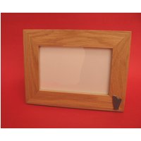 Harfe Design Echte Eiche Bilderrahmen 4 "x 6" Mit Handgegossener Zinn Motiv Orchester Musiker Musik Geschenk von ThimblesnObjectDart