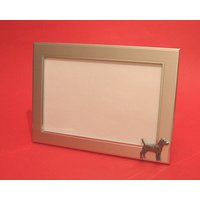 Patterdale Terrier Landschaft-Fotorahmen 4 "x 6" Mit Hand Cast Zinn Motiv Mutter Vater Geschenk von ThimblesnObjectDart