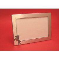 Pferd Pony Landschaft Picture Frame 4 "x 6" Mit Hand Cast Zinn Motiv Mutter Vater Geschenk von ThimblesnObjectDart