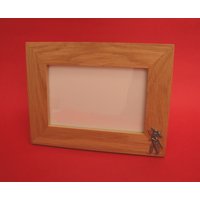 Schornsteinfeger Design Echte Eiche Bilderrahmen 4 "x 6" Mit Hand Gegossen Zinn Motiv Hochzeit Glück Geschenk von ThimblesnObjectDart
