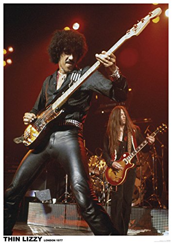 Thin Lizzy Poster Phil Lynott Scott Gorham London 1977 von Thin Lizzy