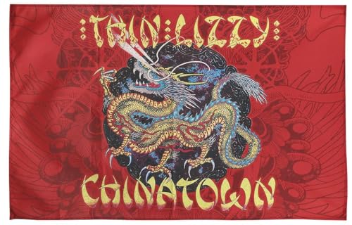 Thin Lizzy Chinatown Unisex Flagge Multicolor 100% Polyester Band-Merch, Bands von Thin Lizzy
