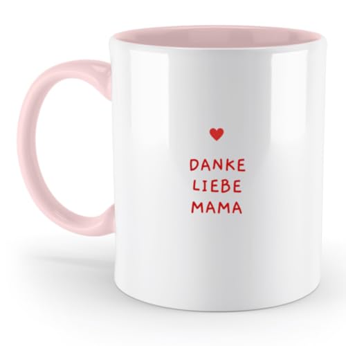 Danke Mama Tasse » Geschenk für die beste Mami | Muttertagsgeschenk Kaffeetasse | Geschenk Mutter Geburtstag, Weihnachten | Geschenkidee Mama (zweifarbig rosa | 330ml) von Things of Happiness