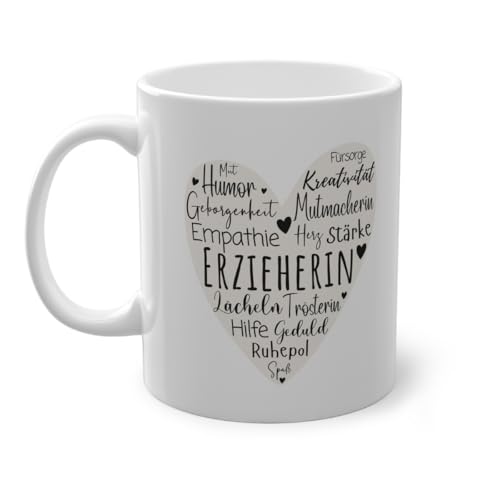 Tasse als Abschiedsgeschenk Erzieherin | Geschenk Danke Erzieherin Kindergarten | Kaffeetasse Geschenk Betreuerin Kita | Standard Tasse 330ml von Things of Happiness