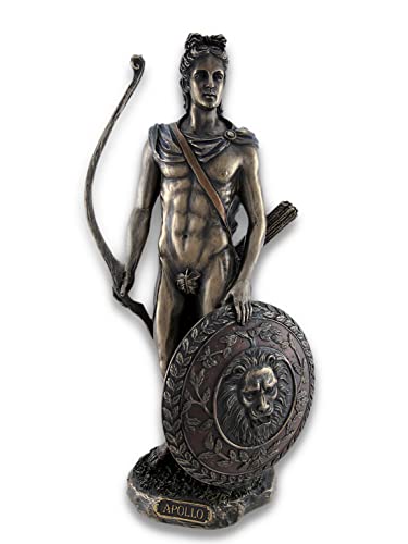 Things2Die4 Römischer/griechischer Gott Apollo mit Schild und Schleife, bronzefarben von Things2Die4