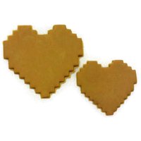 8-Bit Herz Cookie Cutter Fondant Ausstecher von Things4Thinkers