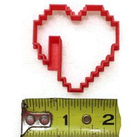 Kleine 8 Bit Herz Mit Kerb Cookie Cutter Fondant von Things4Thinkers