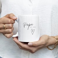 Papa Tasse Est. 2026 | Geschenk Für Werdende Väter & Frischgebackene Papas Vatertagsgeschenk Herrentagsgeschenk | Weiß 330Ml von ThingsOfHappiness