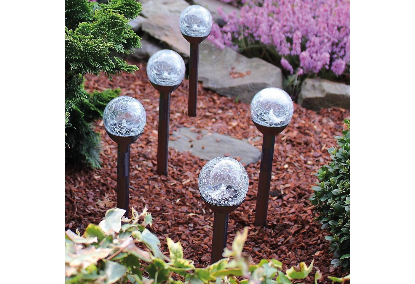 Think@Pets Gartenleuchte BALLS, LED fest integriert, Set, 5 Stück Think@Pets Gartenleuchte BALLS, LED fest integriert, Set, 5 Stück von Think@Pets