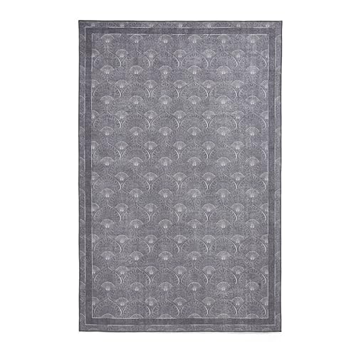 Think Rugs Catherine Lansfield Deco Peacock Waschbarer Teppich von Think Rugs