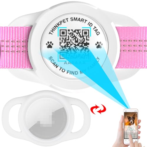 ThinkPet AirTag Hundehalsbandhalter mit QR Code Smart Pet ID Tag, Dual-Loop Tracker Halter mit Smart QR Code, Wasserdicht Staubdicht Silent Airtag Halter Small White ThinkPet AirTag Hundehalsbandhalter mit QR Code Smart Pet ID Tag, Dual-Loop Tracker Halter mit Smart QR Code, Wasserdicht Staubdicht Silent Airtag Halter Small White von ThinkPet