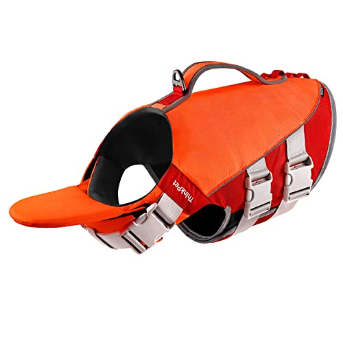 ThinkPet Hund Schwimmweste Einstellbare Rettungsweste Reflektierende Lifesaver mit Auftrieb von ThinkPet