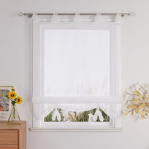 Thinkbay Raffrollo Schlaufen Gardinen Vorhänge 1er-Pack Vorhang H*B 155 * 120cm Weiß Thinkbay Raffrollo Schlaufen Gardinen Vorhänge 1er-Pack Vorhang H*B 155 * 120cm Weiß von Thinkbay