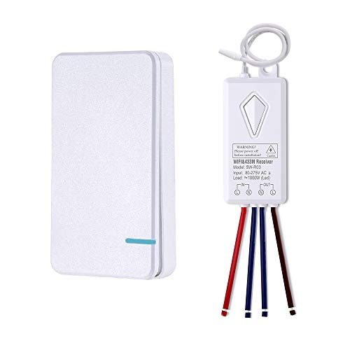 Smart Wifi Lichtschalter Funkschalter Set, Thinkbee Wasserdicht Kabelloser Schalter Arbeitet mit Amazon Alexa und Google Home, Timing-Funktion Stimmenkontrolle Steuern Sie Ihre Fixtures von Überall Smart Wifi Lichtschalter Funkschalter Set, Thinkbee Wasserdicht Kabelloser Schalter Arbeitet mit Amazon Alexa und Google Home, Timing-Funktion Stimmenkontrolle Steuern Sie Ihre Fixtures von Überall von Thinkbee