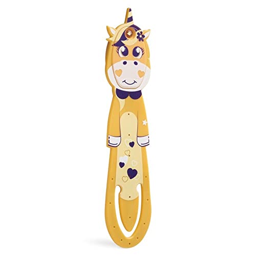 Thinking Gifts Flexilight Pals Leselicht (Einhorn) - gelb - 2 in 1 Leselampe & Lesezeichen - LED Leselicht - Geschenk für Leser, Buchliebhaber - Deutsche Ausgabe: Superleicht und voll flexibel von Thinking Gifts