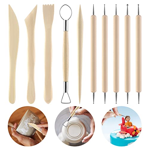 Thinp 10 Stück Modellierwerkzeug Skulptur Ton Schnitzwerkzeug Kit sculpting tools Ton Keramik Professionelle Tools Sculpting Kit Polymer Clay Werkzeuge für DIY-Handwerk Töpfer Tonschnitz Schnitzen Thinp 10 Stück Modellierwerkzeug Skulptur Ton Schnitzwerkzeug Kit sculpting tools Ton Keramik Professionelle Tools Sculpting Kit Polymer Clay Werkzeuge für DIY-Handwerk Töpfer Tonschnitz Schnitzen von Thinp