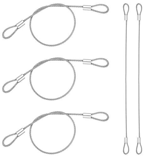 Thinp 5Stück Sicherheitskabel Edelstahl,Stahlseil mit Ösen,30cm X 2mm Drahtseil,Sicherungsseil Kurz,Schlaufenkabel,für Fahrradschlösser Türschlösser Gepäckschloss Gartenmöbel Hängende Bildlichtobjekte Thinp 5Stück Sicherheitskabel Edelstahl,Stahlseil mit Ösen,30cm X 2mm Drahtseil,Sicherungsseil Kurz,Schlaufenkabel,für Fahrradschlösser Türschlösser Gepäckschloss Gartenmöbel Hängende Bildlichtobjekte von Thinp