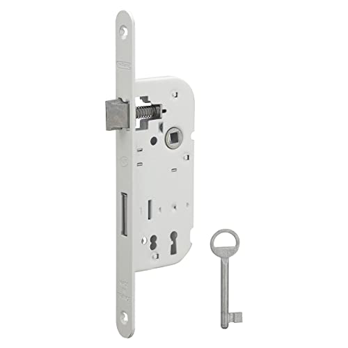 THIRARD 00941501 - Eingebautes Schloss Nf V/Br Weiß - Gehäuse aus gepresstem Stahl - Kopfstütze aus Stahl - Kopfstütze mit rundem Ende - Einsteckschlösser - A40 von Thirard