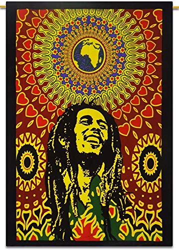 Third Eye Export Dekorative Bob Marley One World Tapisserie Wanddekoration/Ethnische Wandbehang Kunst/Hippie Wandkunst/Boho Poster (Bob Marley) von Third Eye Export