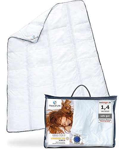 AERO ActiveClima Kinder-Bettdecke 120x150cm mit innovativer OptiSleep®-Technologie | Flauschige Ganzjahres-Steppdecke mit Ventilationsstreifen | Perfekt als Sommer- und Winter-Decke | 120 x 150 cm von Third of Life