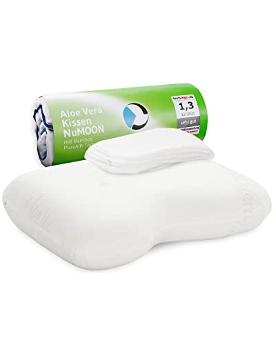 Orthopädisches Nackenstützkissen / Seitenschläfer-Kissen NuMOON zur Druckentlastung der HWS, von Experten empfohlen, Kopfkissen für Allergiker, Entzündungshemmender Aloe Vera Extrakt & gratis Bezug Orthopädisches Nackenstützkissen / Seitenschläfer-Kissen NuMOON zur Druckentlastung der HWS, von Experten empfohlen, Kopfkissen für Allergiker, Entzündungshemmender Aloe Vera Extrakt & gratis Bezug von Third of Life