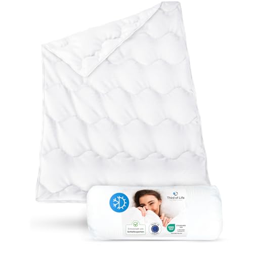 Bettdecke 155x220, 100% nachhaltige Ganzjahresdecke VERDA, Thermoregulierende & weiche Stepp-Decke, Große Schlafdecke 155 x 220 cm, Extra weiche und kuschelige Ganzjahres Duvet, Perfekt für Allergiker von Third of Life