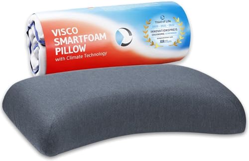 Kopfkissen Luna Quickdry | Höhenverstellbares Memory-Schaum Nackenstütz-Kissen mit Klima-Bezug | Orthopädisches Seitenschläfer-Kissen mit schnelltrocknendem Bezug | ergonomisches Nackenkissen von Third of Life