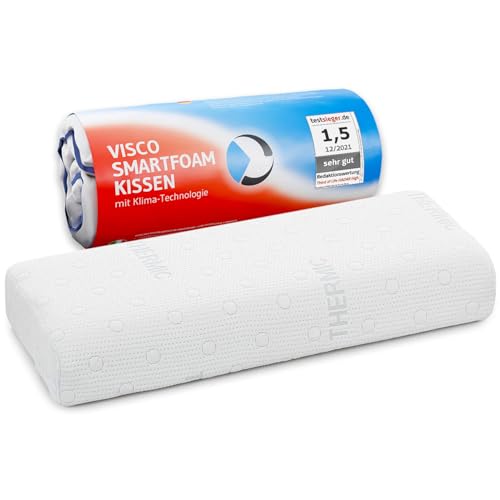 Kopfkissen 40x80 HADAR | Höhenverstellbar | Hochwertiger Memory-Foam für die HWS | Nackenstütz-Kissen mit thermoregulierendem Bezug | Ergonomisches HWS-Nackenkissen | Passt in 40x80 Bezug von Third of Life