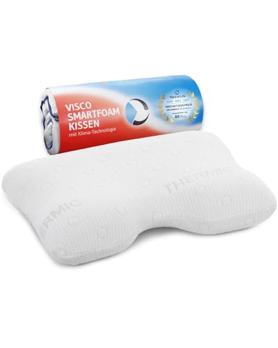 Seitenschläferkissen GIANFAR | Orthopädisches Nacken-Stützkissen | Ultrafresh Memory-Foam gegen Nackenschmerzen & Migräne | Thermoregulierender Bezug | HWS Seitenschläfer Kopf-Kissen 55x40x12/10 cm von Third of Life