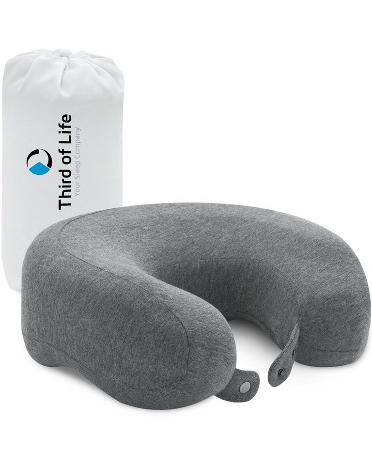 Third of Life Nackenhörnchen Viskoschaum Nackenkissen RONDAR, Reise-Kissen aus ergonomischem Memory-Foam gegen Nackenschmerzen von Third of Life