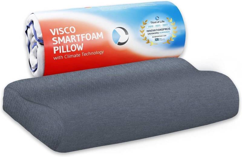 Third of Life Nackenstützkissen HADAR Wave Kopfkissen, Bezug: Thermoregulierender Thermic QuickDry Bezug von Third of Life