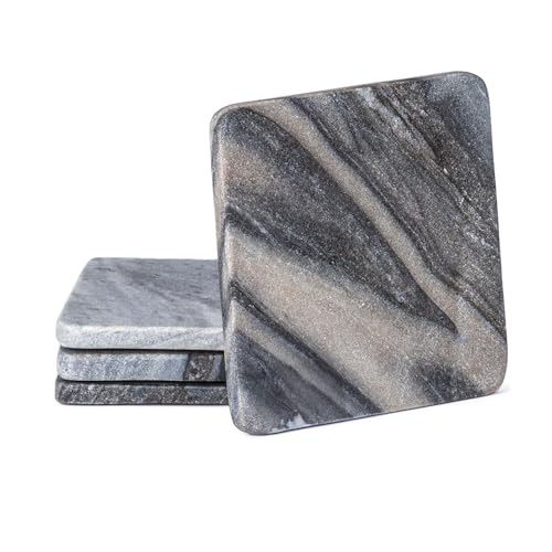 Thirstystone Quadratische Marmor-Untersetzer, Schwarz Thirstystone Quadratische Marmor-Untersetzer, Schwarz von Thirstystone