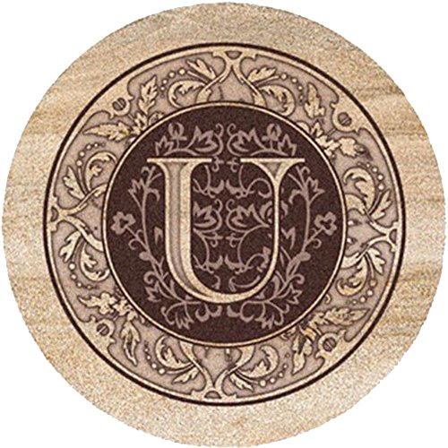 Thirstystone TSMU Saugstarke Monogramm Sandstein Untersetzer Set, Stein von Thirstystone