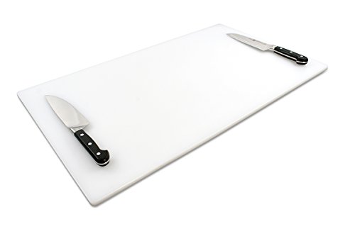 Thirteen Chefs Gewerbe Kunststoff-schneidebrett, extra Large 30 x 18 x 0,5 Zoll (NSF, fda-zulassung) weiß 30l x 18w x 0,5 h von Thirteen Chefs