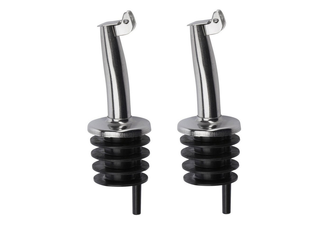 Thiru Flaschenausgießer 2er Set mit Metallkläppchen für 0,7 - 1 l Flaschen, 1-St. von Thiru