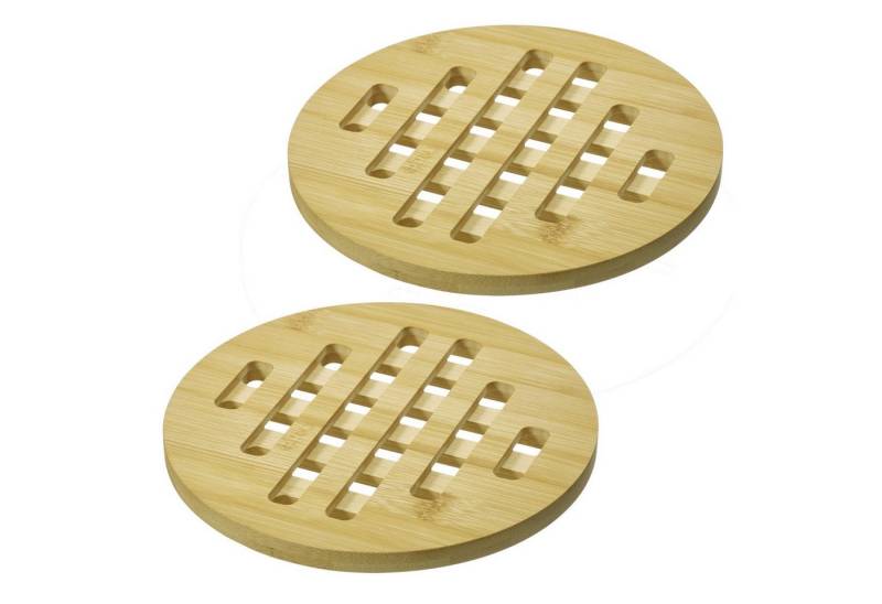 Thiru Topfuntersetzer praktisches 2er Set aus nachhaltigem Bambus, 2-tlg., praktisches 2er Set, aus nachhaltigem und nachwachsendem Bambus von Thiru