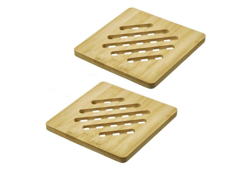 Thiru Topfuntersetzer praktisches 2er Set aus nachhaltigem Bambus, praktisches 2er Set, aus nachhaltigem und nachwachsendem Bambus von Thiru