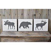 Wald-Tier-Zeichen - Waldtier Set Kabine Zeichen Kabine-Dekor Veranda Dekor Küche Bauernhaus-Dekor Wald-Dekor Wald-Tier-Zeichen - Waldtier Set Kabine Zeichen Kabine-Dekor Veranda Dekor Küche Bauernhaus-Dekor Wald-Dekor von ThisCountryHaven