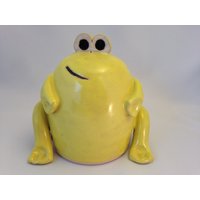 Frosch Aus Keramik Gelb Baby Oder Garten-Dekor von ThistleBeePottery