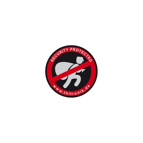 Thitronik 100940 Warnaufkleber Security Protected 3 Stück von Thitronik