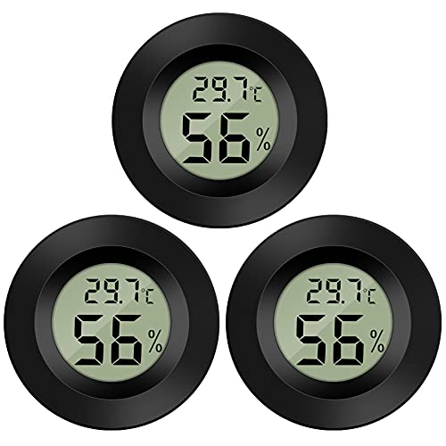 Thlevel Digital Hygrometer Thermometer Mini LCD Temperatur Luftfeuchtigkeitsmesser für Kühlschrank Innen -50°C~+70°C (3 PCS B) von Thlevel