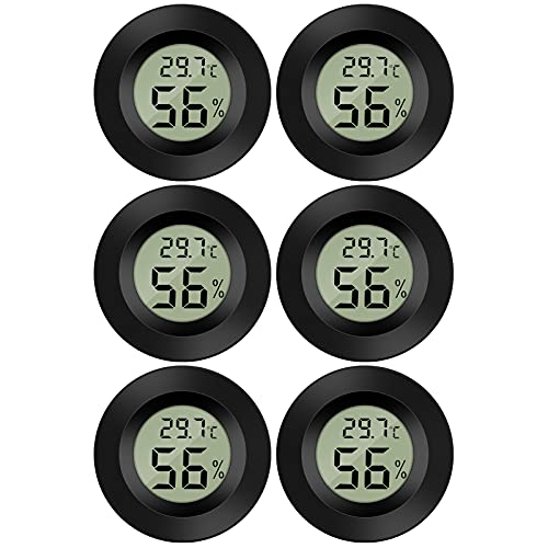 Thlevel Mini Digital Hygrometer Thermometer Temperatur Luftfeuchtigkeitmessgerät für Innenraum Gewächshaus Wohnzimmer 6 Stücke von Thlevel