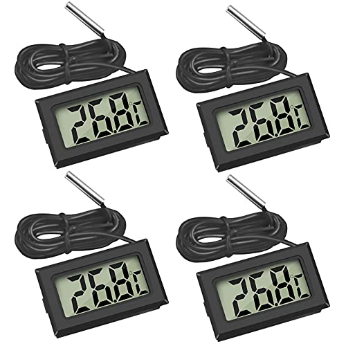 Thlevel Digital LCD Thermometer Temperatur Monitor mit Externem Sensor für Kühlschrank Gefrierschrank Aquarium von Thlevel