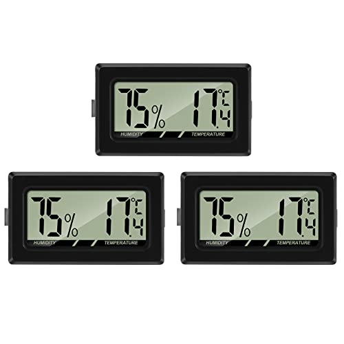 Thlevel Mini Digital Thermometer Hygrometer Temperatur Luftfeuchtigkeitmessgerät für Büro Wohnzimmer Gewächshaus Innen 3 Stücke von Thlevel